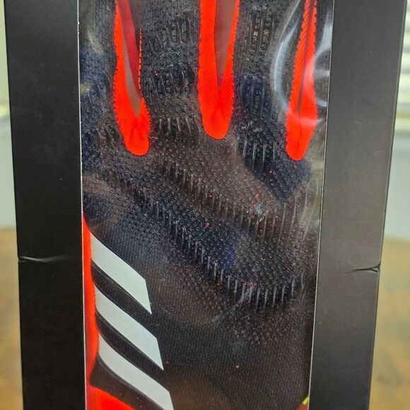 Adidas Predator Goalkeeper Pro Gloves FSP Black Orange White Texturized Size 8.5 - Picture 15 of 16